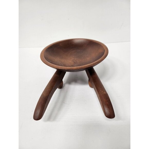 Vintage Wood Wheelbarrow Nut Candy Serving Bowl Garden Decor Potpourri Country - Picture 7 of 10